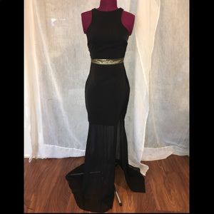 Express Mermaid Backless Strappy Prom Date Dress
